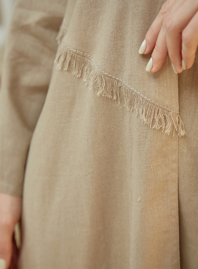 Beige Linen Thread Style