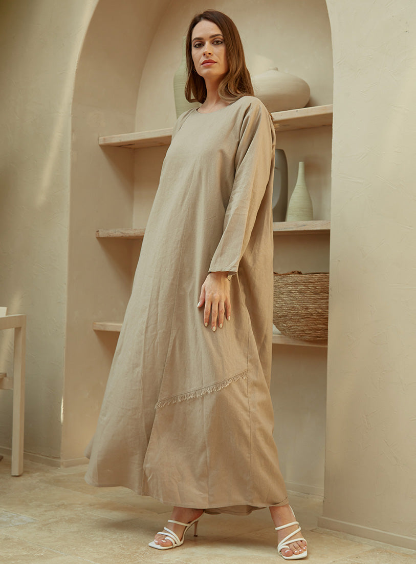 Beige Linen Thread Style