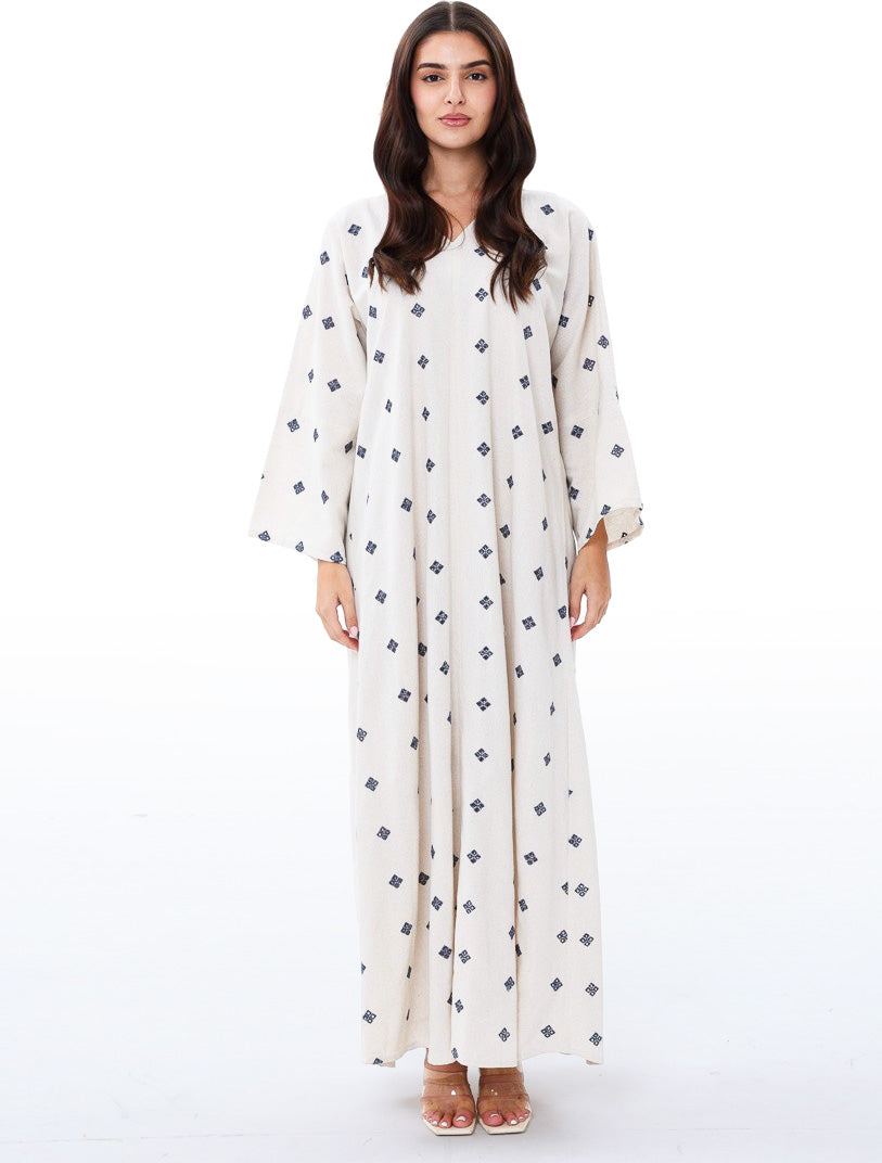 Embroidered Blue Kaftan