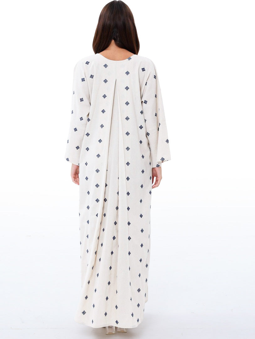 Embroidered Blue Kaftan