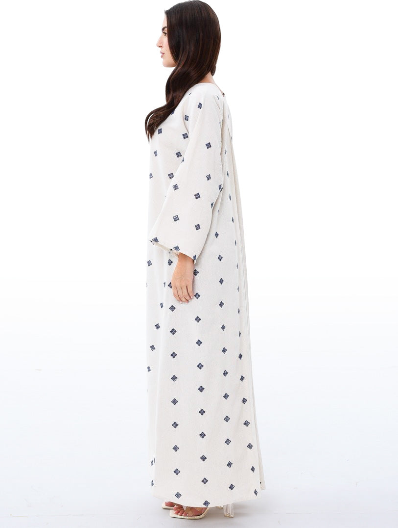 Embroidered Blue Kaftan
