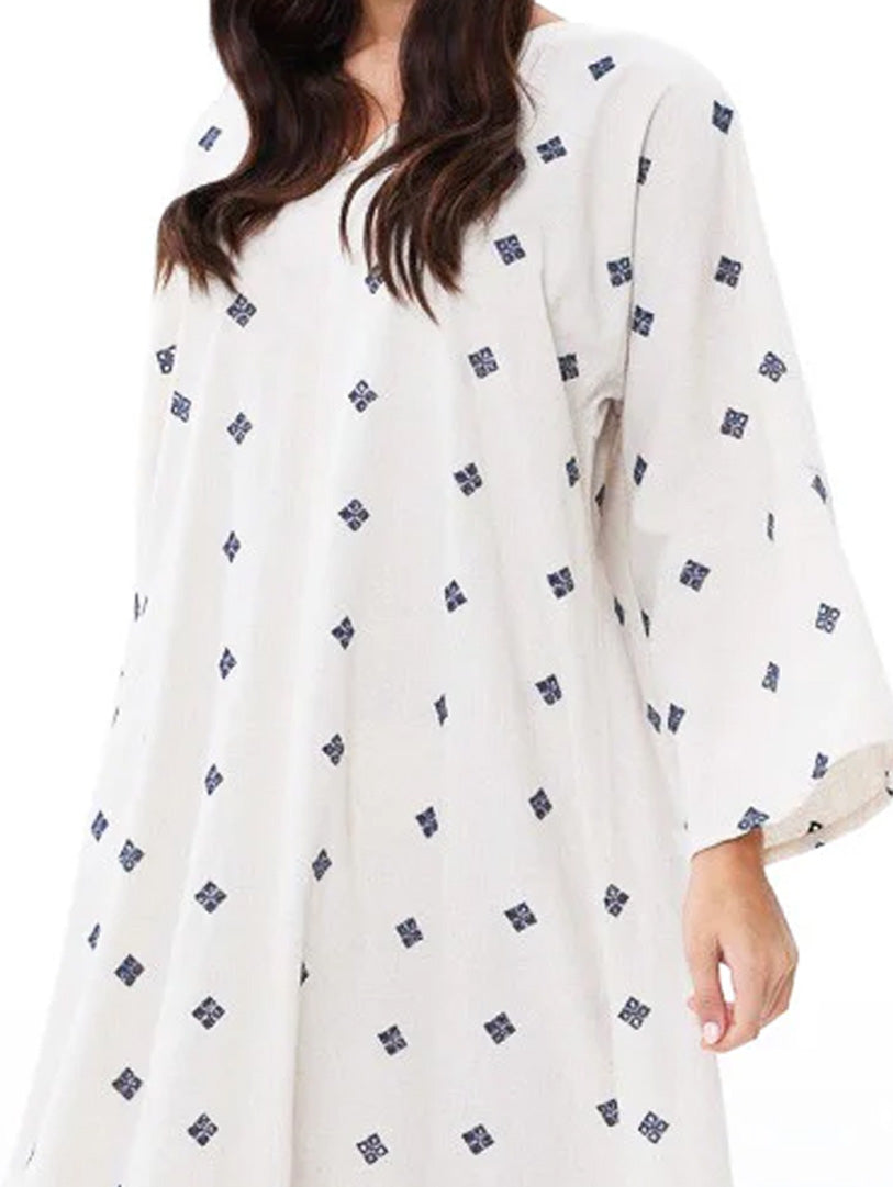 Embroidered Blue Kaftan