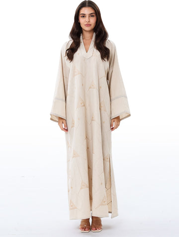 Embroidered Kaftan V Neck