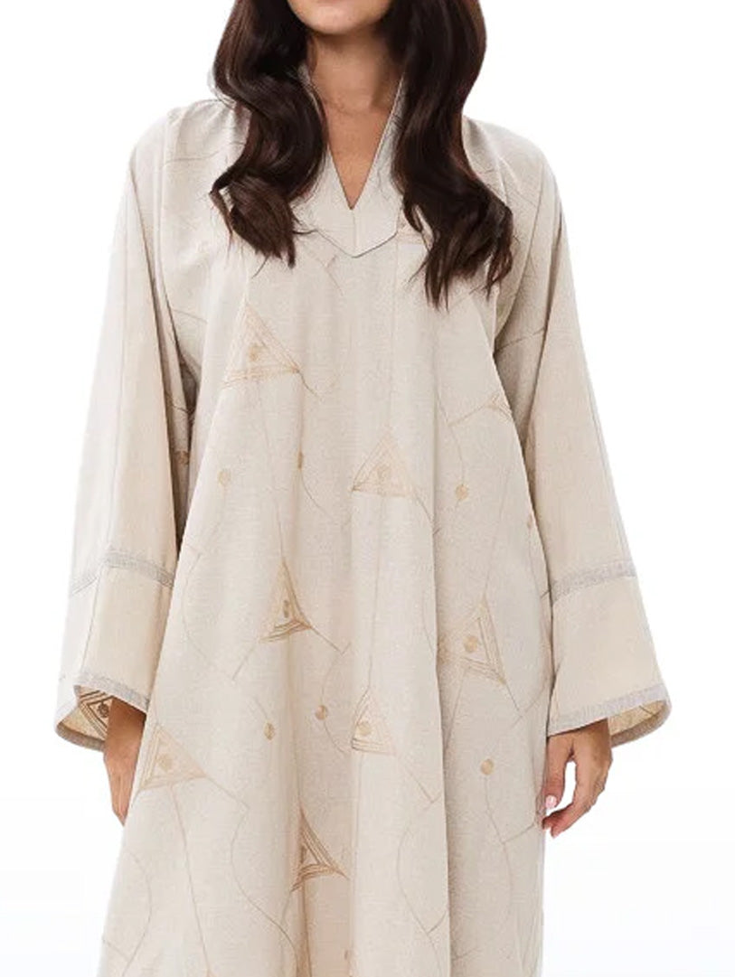 Embroidered Kaftan V Neck