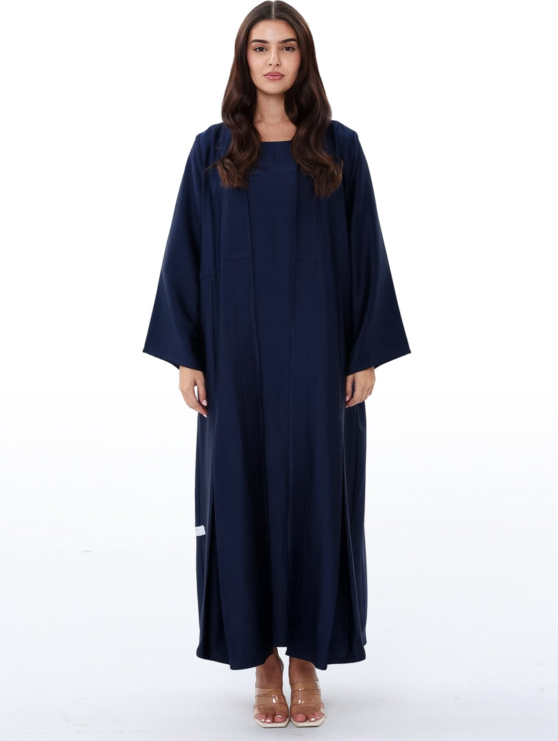 Buy Navy Blue Silk Satin Abaya Online In UAE – Minimal Theory