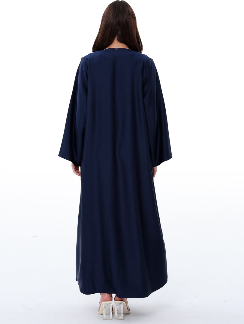 Navy Blue Silk Satin