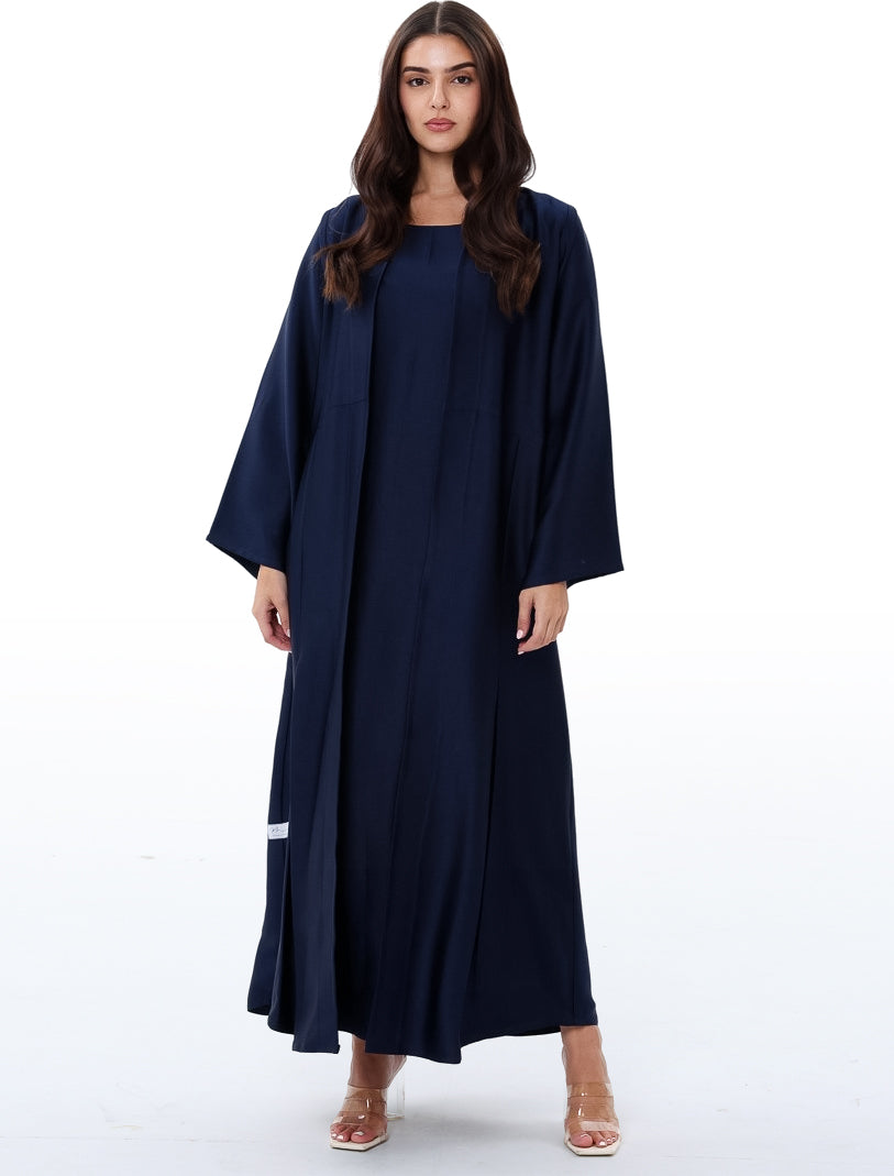 Navy Blue Silk Satin