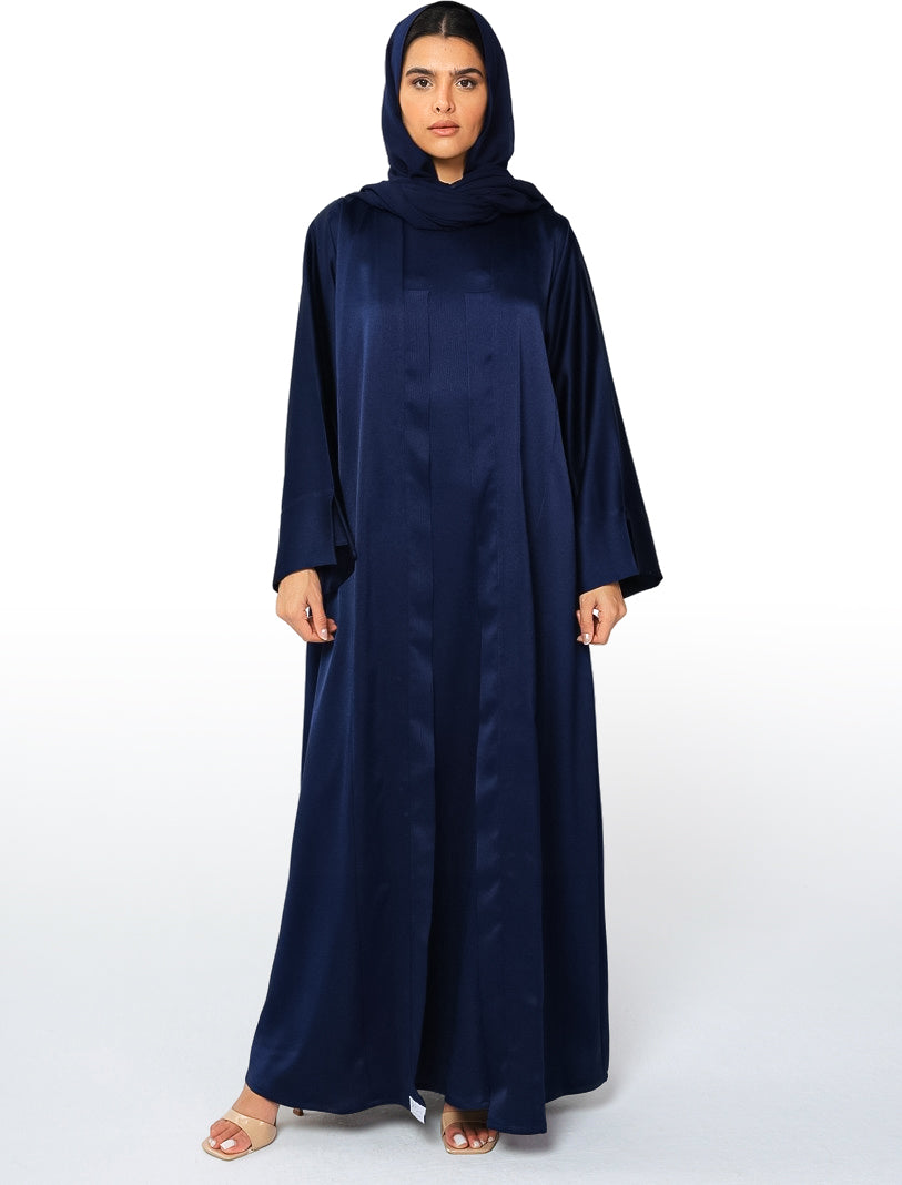 Navy Blue Silk Satin Combo