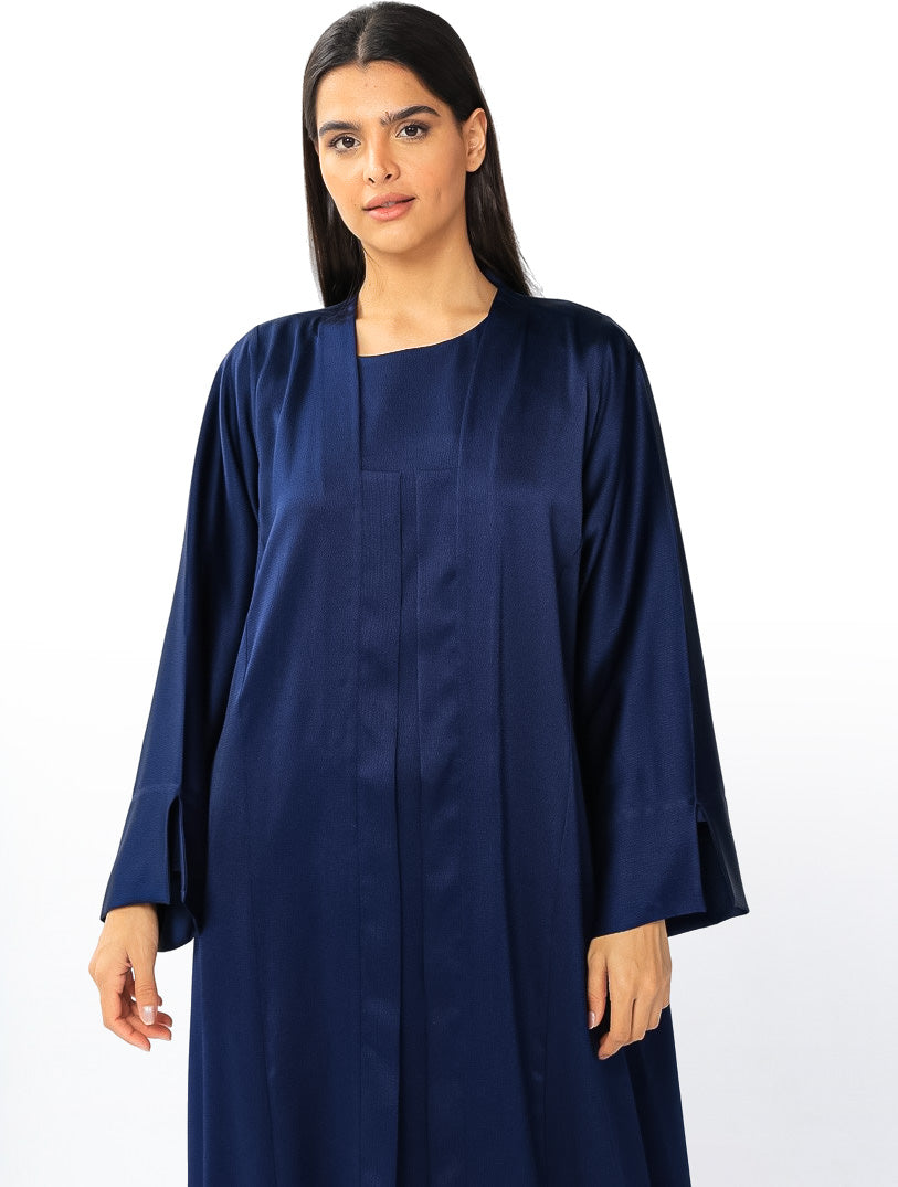 Navy Blue Silk Satin Combo