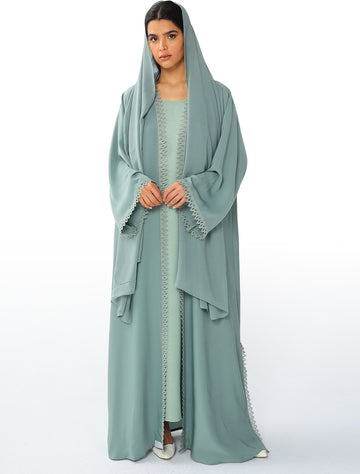 Pistachio Hues With Lace