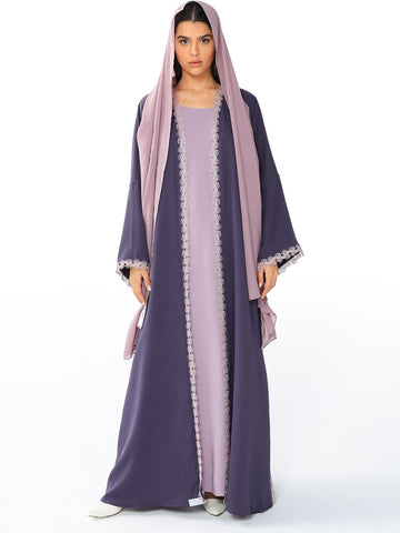 Purple Hues With Lace