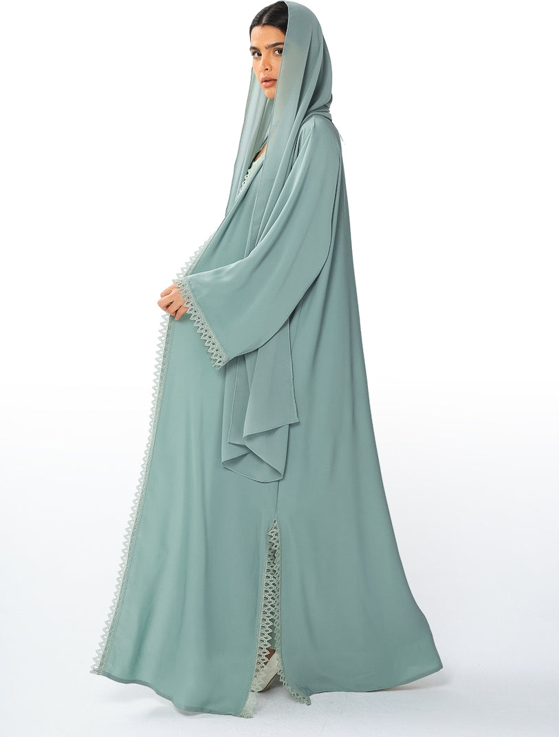 Pistachio Hues With Lace