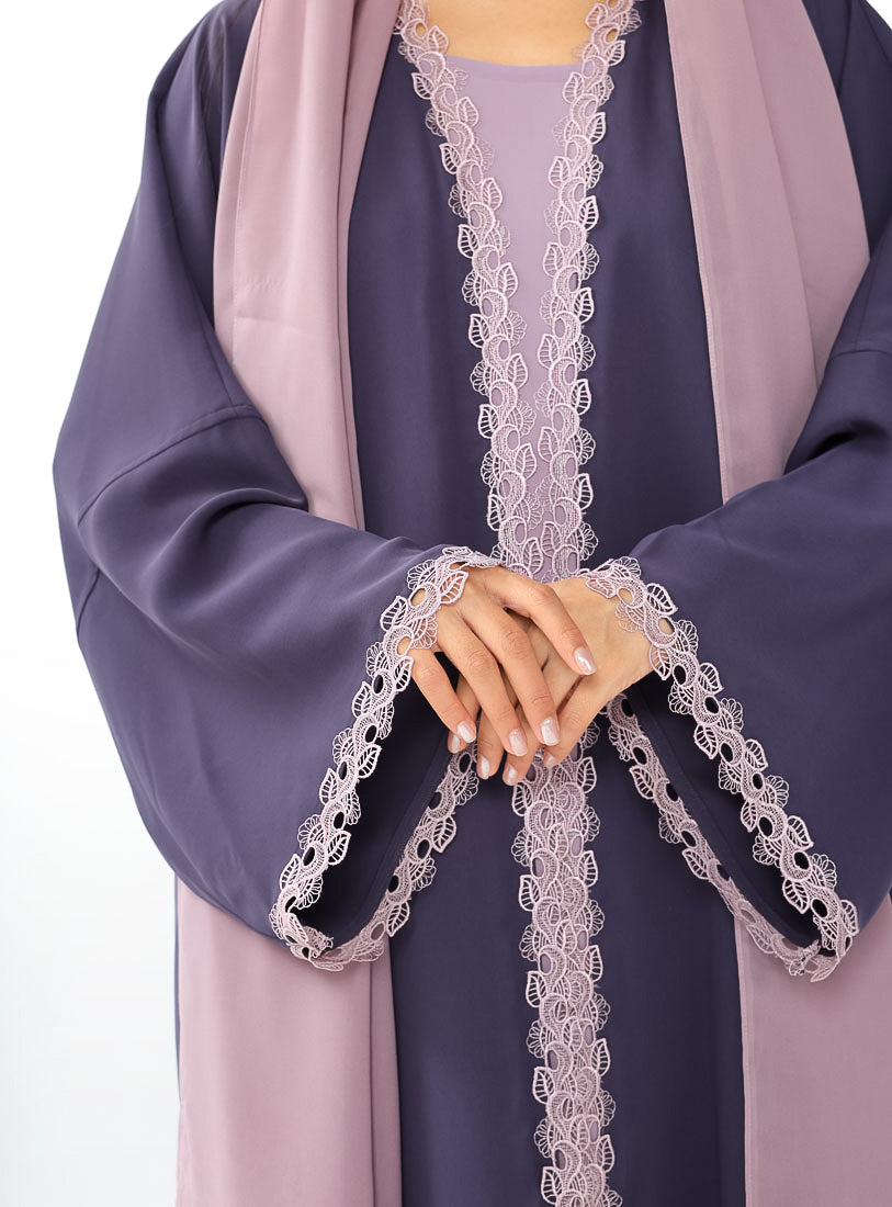 Purple Hues With Lace