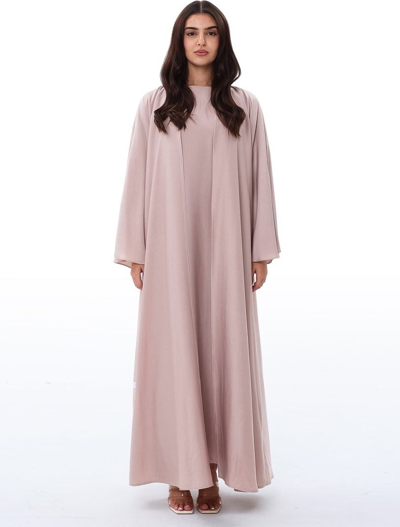 Pink Silk Satin Statement Sleeve