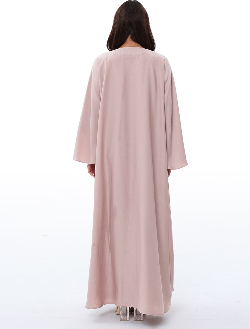 Pink Silk Satin Statement Sleeve