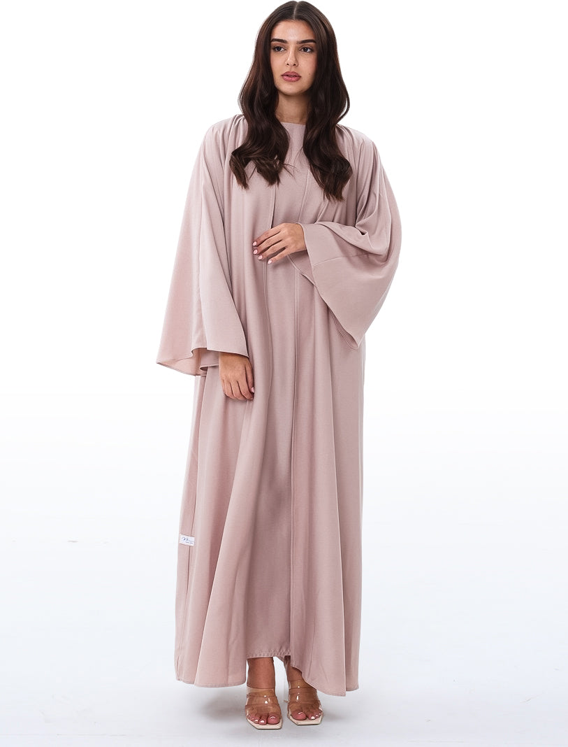 Pink Silk Satin Statement Sleeve